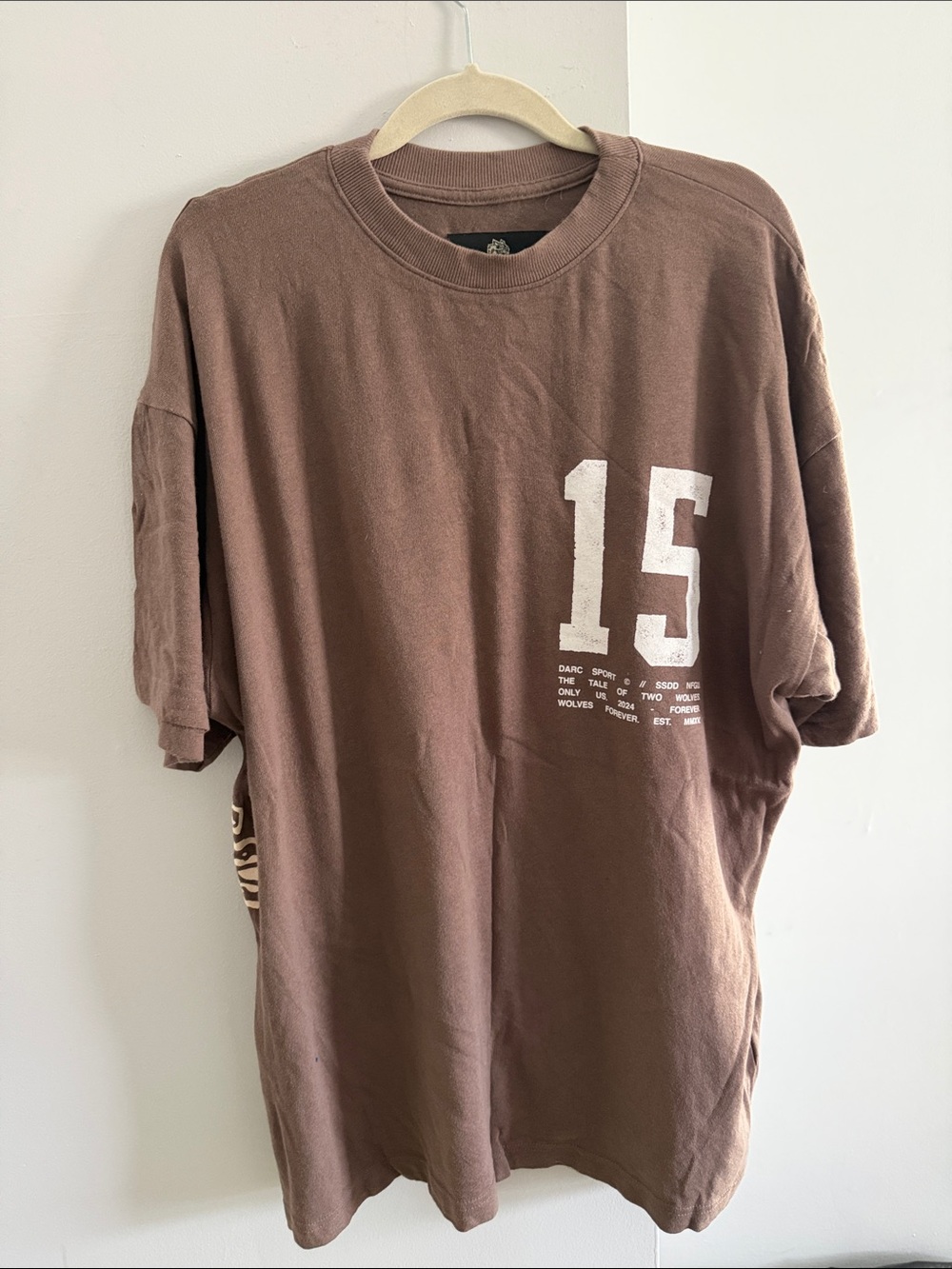 Darc Sport Brown Short-Sleeve Tee with White '15' Graphic 1 of 1000